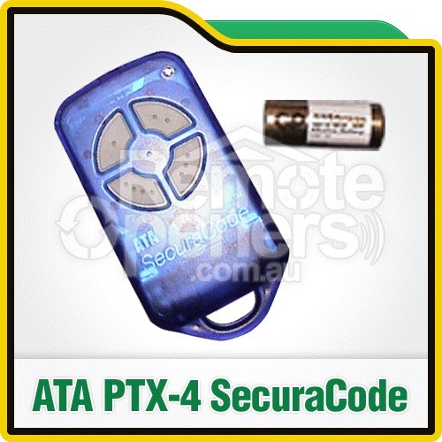 PTX4 Blue ATA Garage Door Remote Control SecuraCode