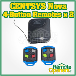  CENTSYS Nova 4 Button Remotes x2  With a Single Channel Receiver