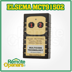Elsema MCT91502 Garage Door 2 channel Remote Hand Transmitter