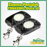 Elsema 2x Pentafob FOB43301L Black 1 Large Button Wireless Key Fob Remote Controls