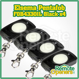 Elsema 4x Pentafob FOB43301L Black 1 Large Button Wireless Key Fob Remote Controls