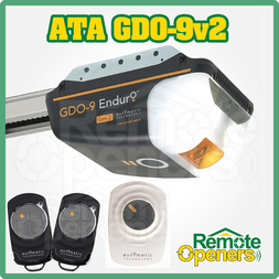 ATA GDO-9v2 GEN2 Enduro Garage Door Motor (Aluminum Chain Rail 60016) New Hand Set