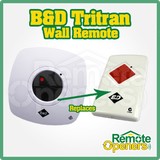 B&D 62733 Tri Tran Garage Door Wall Remote replaced by WTB6 70267