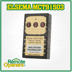 Elsema MCT91503 Garage Door 3 channel Remote Hand Transmitter
