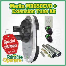 Merlin MR650EVO Quiet Drive Garage Roller Door Motor MR650EVO with Extension Tube Kit