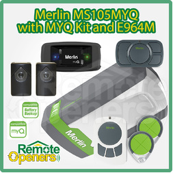 Merlin Commander Elite MS105MYQ Sectional Door Opener with MYQ KIT and E964M Visor Remote