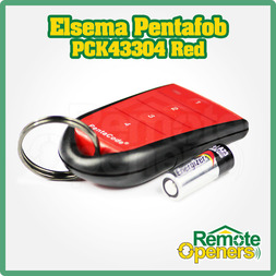 Elsema Pentacode PCK43304 Red 4 Button Wireless Key Fob Remote Control